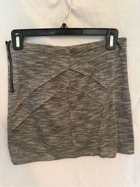 BCBGeneration Gray Knit Panel Mini Skirt